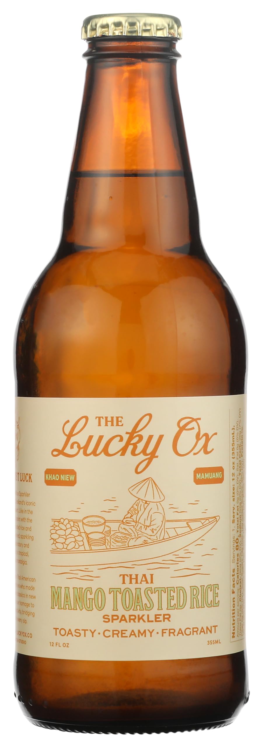 The Lucky Ox, Thai Mango Toasted Rice Sparkler, 12 Fl Oz