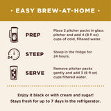 Don Francisco's Organic Cold Brew Coffee Pitcher Packs, 8 Count - Easy At-Home Prep - Smooth, Rich, Chocolate Notes - Medium-Dark Roast, 100% Arabica