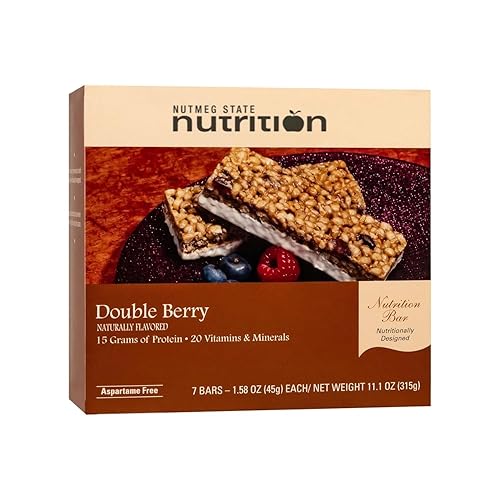 High Protein Snack and Meal Replacement Bar/Diet Bars - Double Berry (7ct) - Trans Fat Free, Aspartame Free, Kosher, High Fiber_AB?