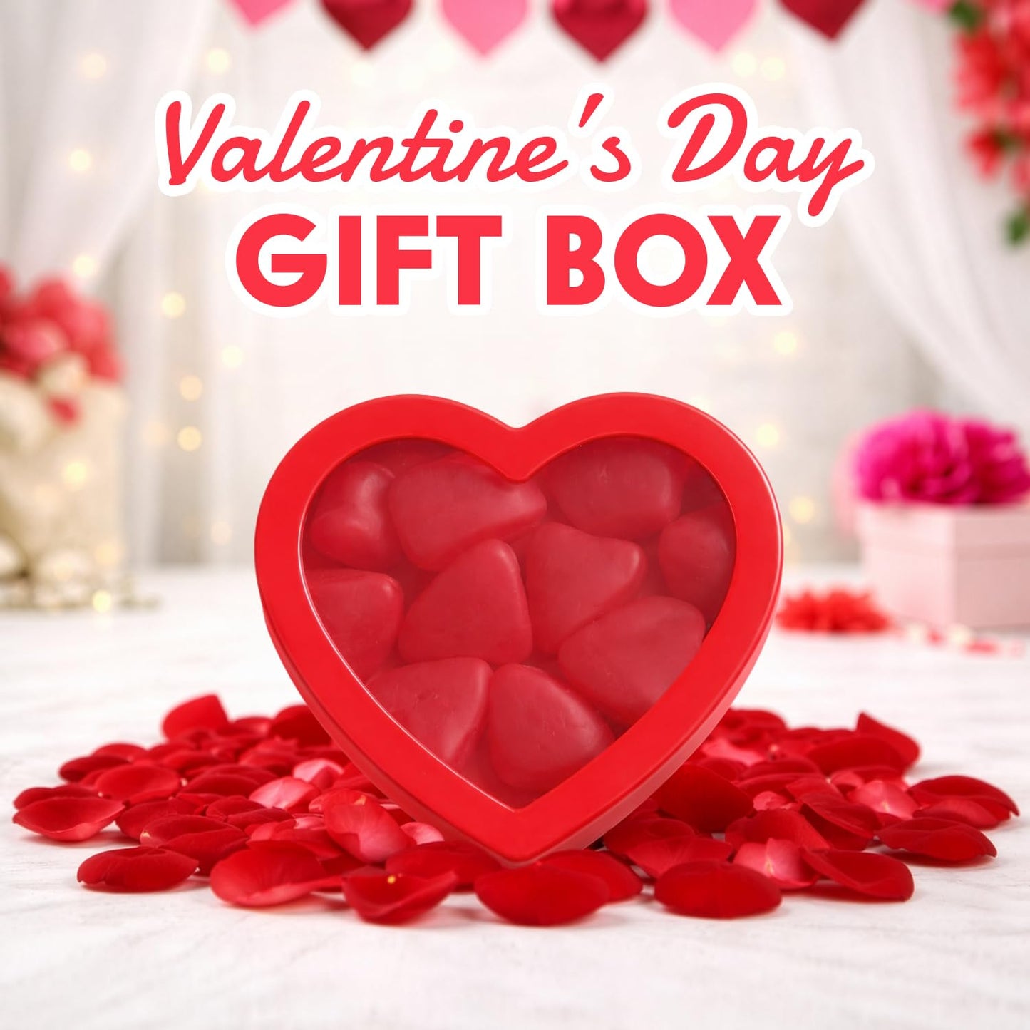 Juju Hearts Gummy Candy, 2 Heart Shaped Boxes of Fathers Day Candy Bulk 4oz Each, Perfect Gummy Hearts for Sharing with Friends, Classmates & Loved