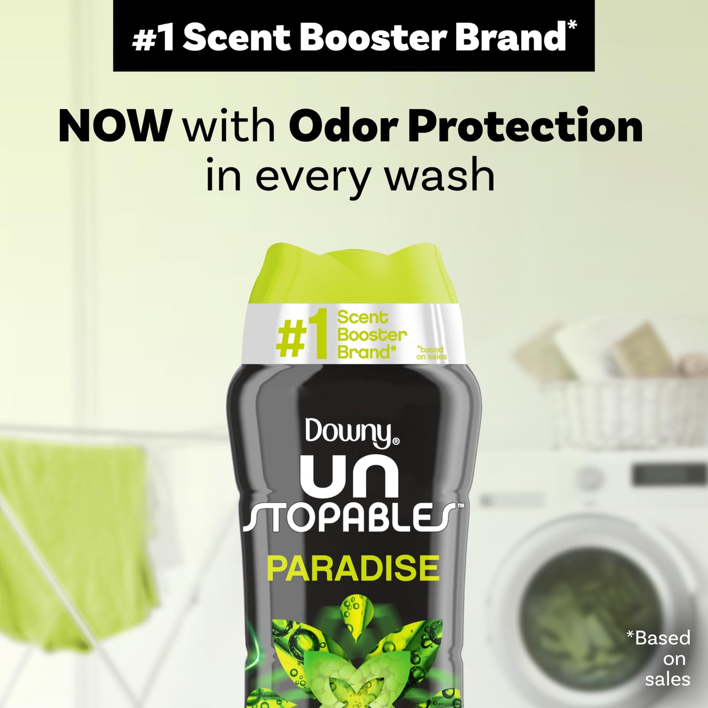 Downy Unstopables In Wash Scent Booster Beads, Paradise Scent, 30.1 oz, Laundry Beads for Odor Protection, Downy Scent Booster Beads, Laundry Scent