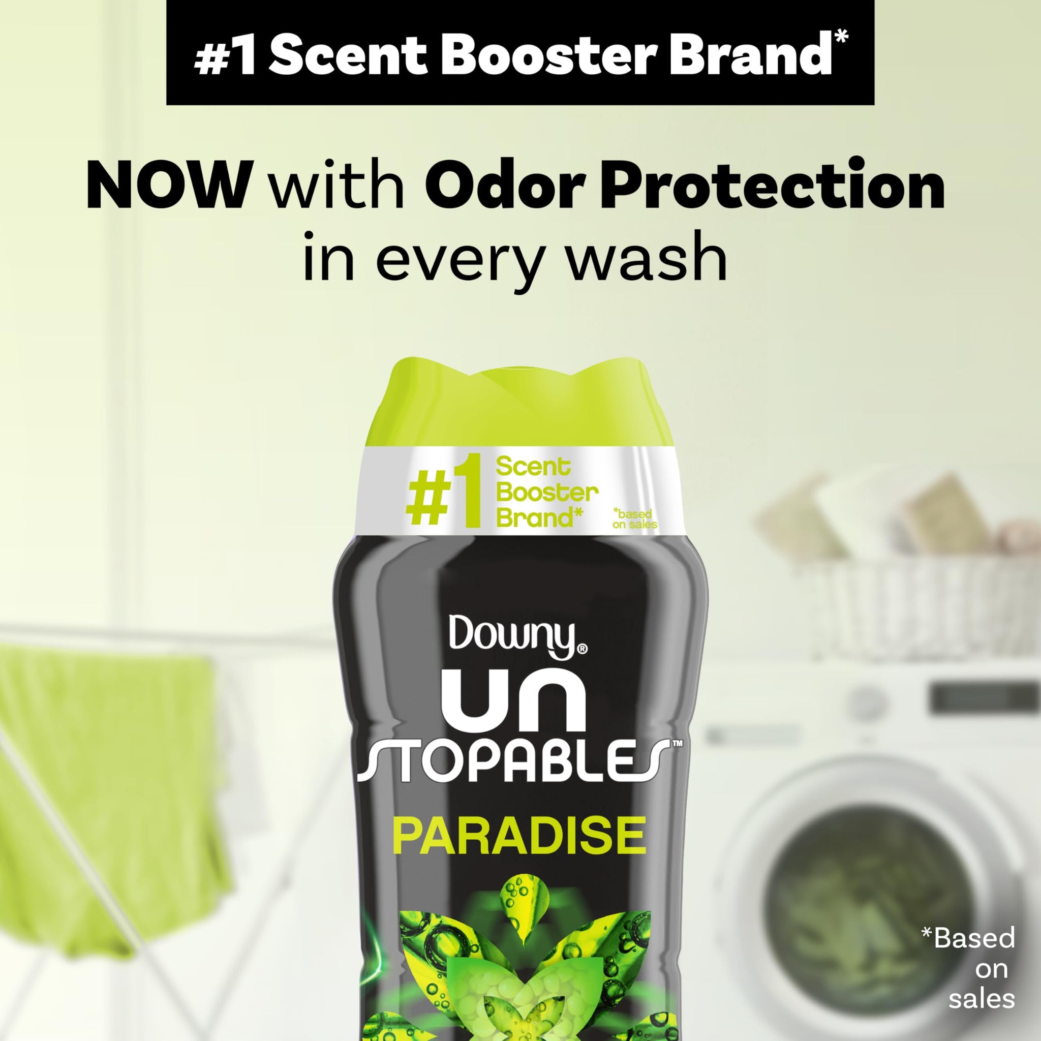 Downy Unstopables In Wash Scent Booster Beads, Paradise Scent, 30.1 oz, Laundry Beads for Odor Protection, Downy Scent Booster Beads, Laundry Scent