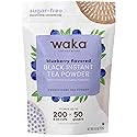 Waka Instant Black Tea Mix, Blueberry Flavored - 100% Tea Leaves, No Additives, Unsweetened Tea Powder for 50 Quarts or 200 Cups - Easy and Quick Hot