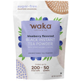 Waka Instant Black Tea Mix, Blueberry Flavored - 100% Tea Leaves, No Additives, Unsweetened Tea Powder for 50 Quarts or 200 Cups - Easy and Quick Hot