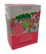 Four Elements 4E Joy, Love & Passion Tea, Blended deliciously with Lemon Balm, Passionflower, Roses, 100% Organic Herbal Caffeine-free Tea, 16