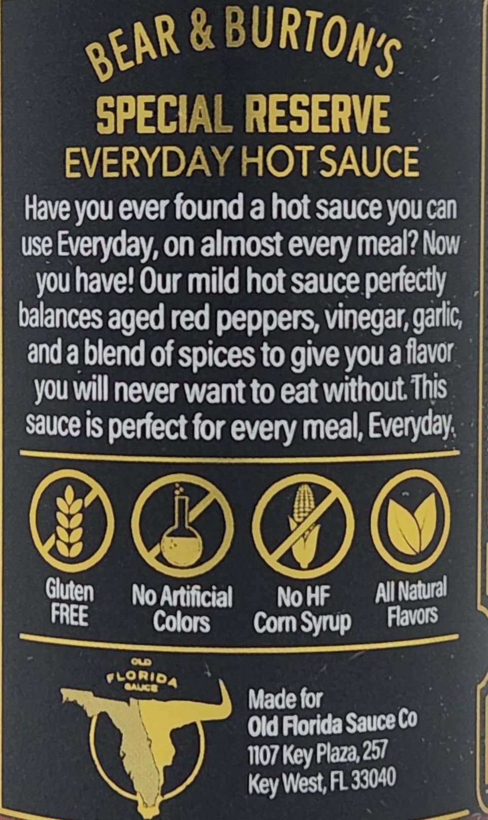 Bear and Burton's Special Reserve Everyday Hot Sauce 5oz (Single Bottle)
