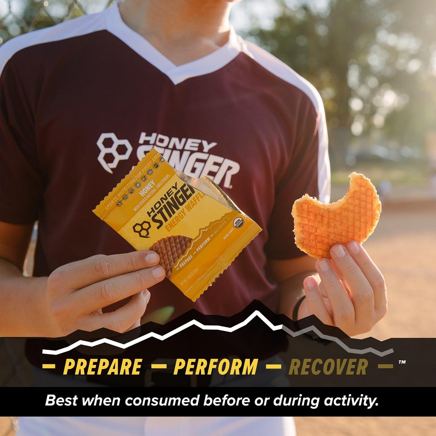Honey Stinger Organic Honey Waffle, Energy Stroopwafel for Exercise, Endurance and Performance, Sports Nutrition for Home & Gym, Pre and Post Workout