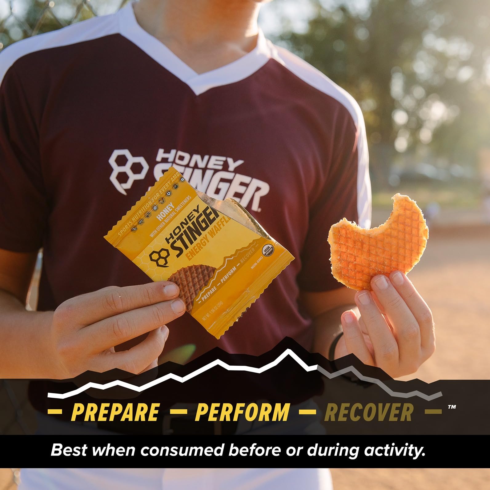 Honey Stinger Organic Honey Waffle, Energy Stroopwafel for Exercise, Endurance and Performance, Sports Nutrition for Home & Gym, Pre and Post Workout