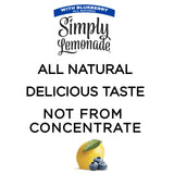 Simply Lemonade with Blueberry All Natural, 52 Fl Oz Bottle
