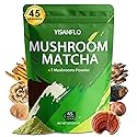 YISANFLO 7-in-1 Mushroom Matcha for Energy, Focus, Digestion, Immunity, Turkey Tail, Shiitake, Lion's Mane, Ceremonial-Grade Matcha Mushroom Powder 8