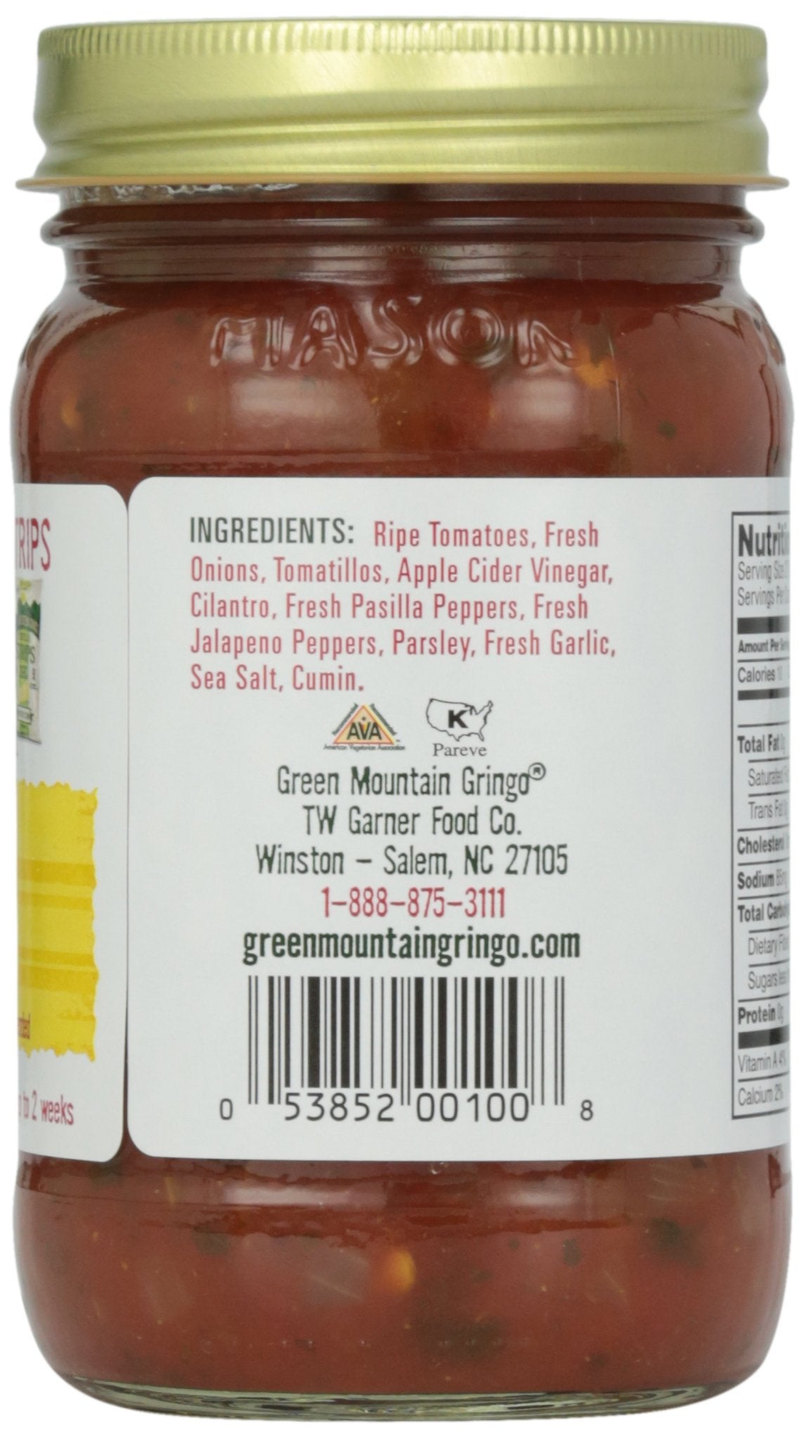 Green Mountain Gringo, Salsa, Mild, 16 oz