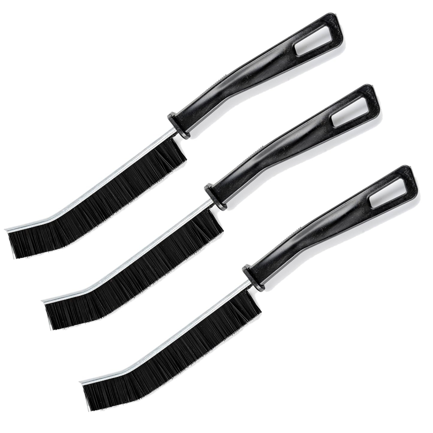 ZFFKZ 3 Pcs Crevice Cleaning Brush, 23cm Toilet Brush - Non-Slip Grip, All-Surface Safe (Tile, Glass, Car) - Bathroom Cleaning Supplies for Toilet