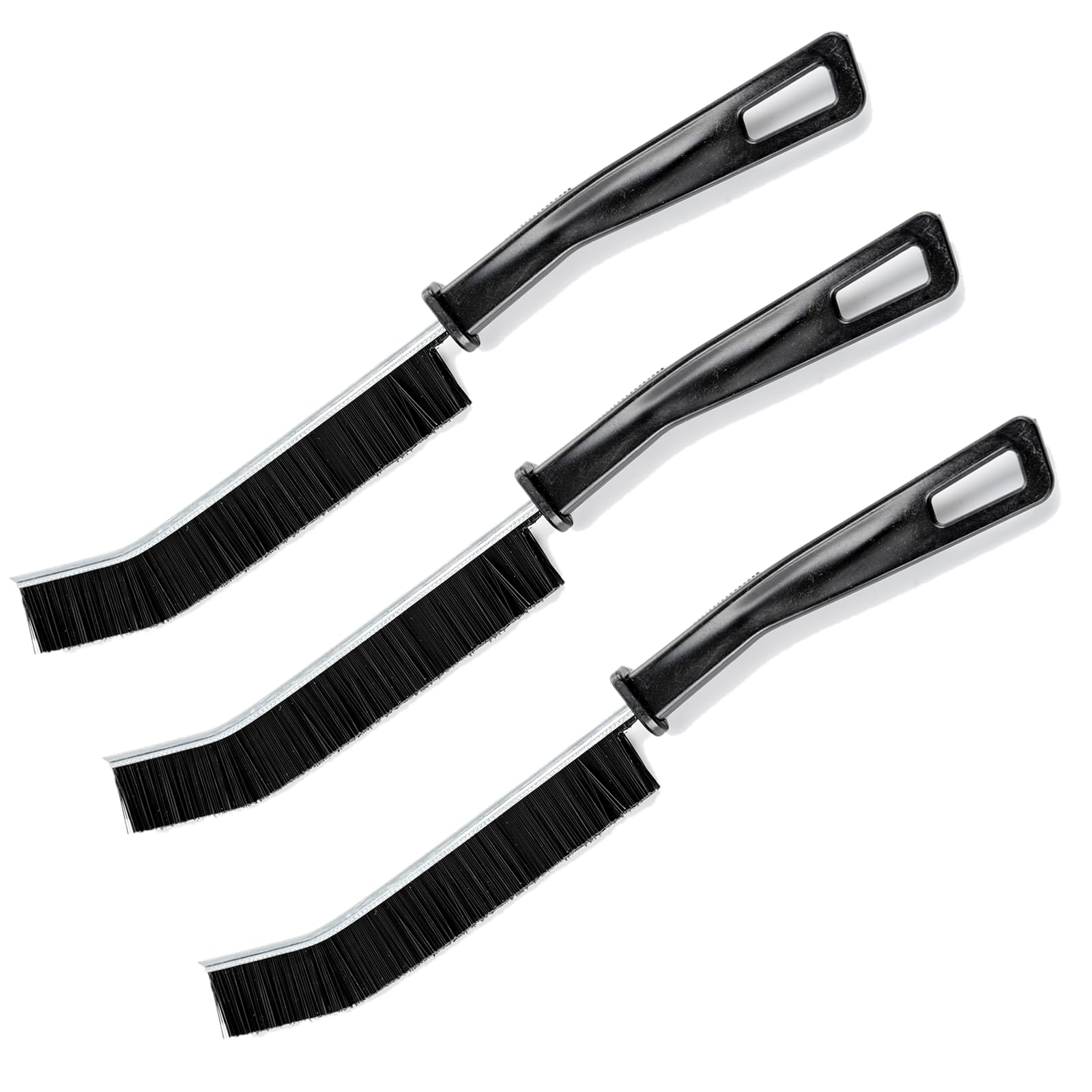 ZFFKZ 3 Pcs Crevice Cleaning Brush, 23cm Toilet Brush - Non-Slip Grip, All-Surface Safe (Tile, Glass, Car) - Bathroom Cleaning Supplies for Toilet