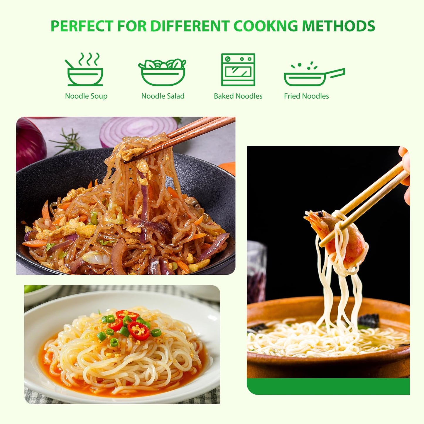 Soeos Konjac Noodles, Spaghetti Pasta, 8.8 oz (250g)*6 Pack, Low Calorie, Low Carb, Keto and Paleo Friendly Shirataki Noodle, Gluten-Free, Fat Free