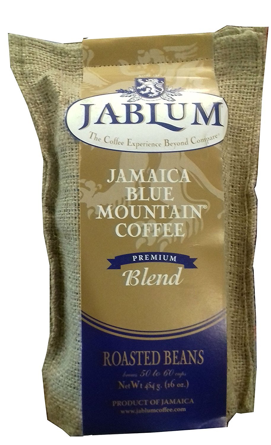 Jamaica Blue Mountain Premium Blend Whole Beans Coffee- (16oz)