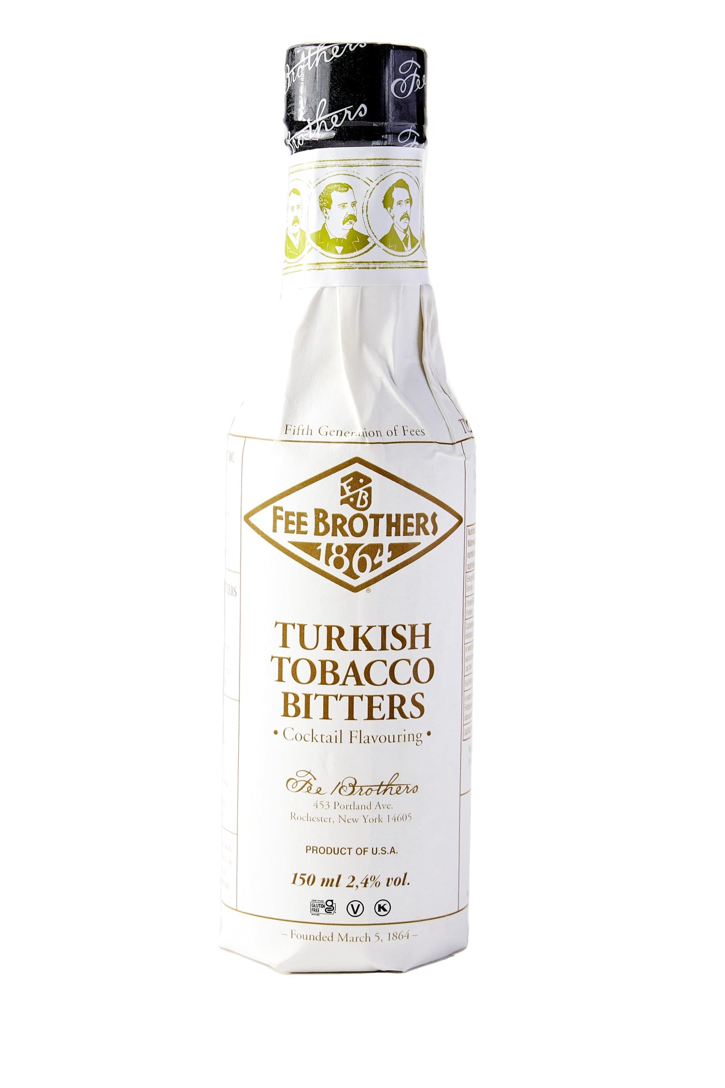 Fee Brothers Turkish Tobacco Cocktail Bitters - Aromatic Cocktail Mixer & Concentrated Flavoring, Gluten Free, Vegan-Friendly, 5 fl oz