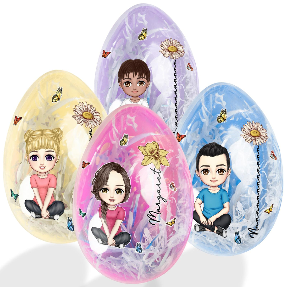 CALLIE Jumbo Easter Eggs Personalized Fillable with Name - Customized Large Easter Egg Gifts, Birthday Party Easter Bonus Gifts