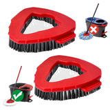 2 Pack Spin Mop Scrub Brush Replacement Head Compatible with EasyWring 1-Tank System, Hard Bristle Floor Scrubber Attachment for Tile, Tub, Bathroom