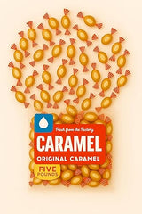 Candy Vanilla Caramel Creams - 5 Pound Bag (80 Ounces) - Fresh from the Factory 58101