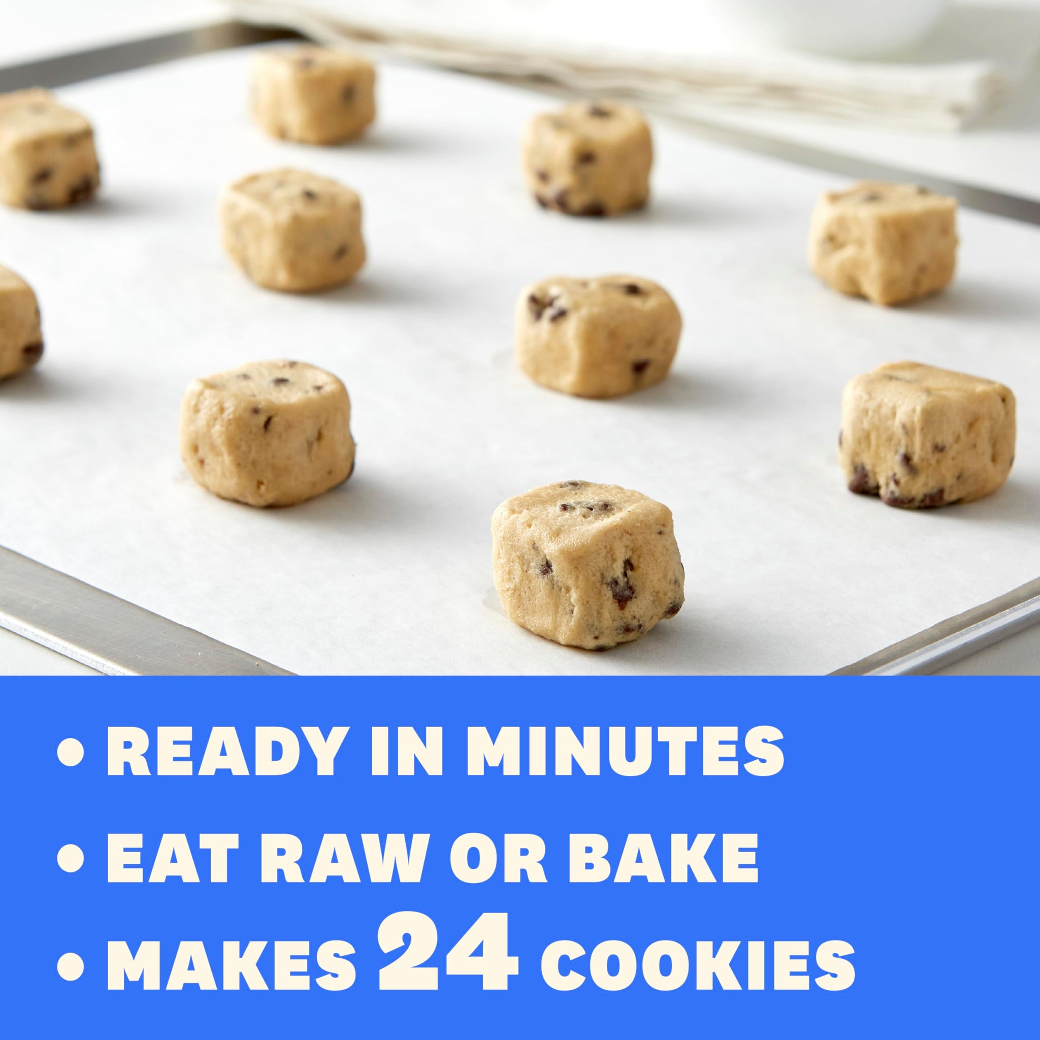 Pillsbury Ready to Bake Chocolate Chip Cookie Dough, Makes 24 Cookies, 16 oz