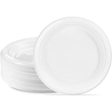 Exquisite Clear Cuisine Plastic Plates - 6" (Pack of 40) - Durable & Microwavable - Ideal for Everyday Dining & Parties