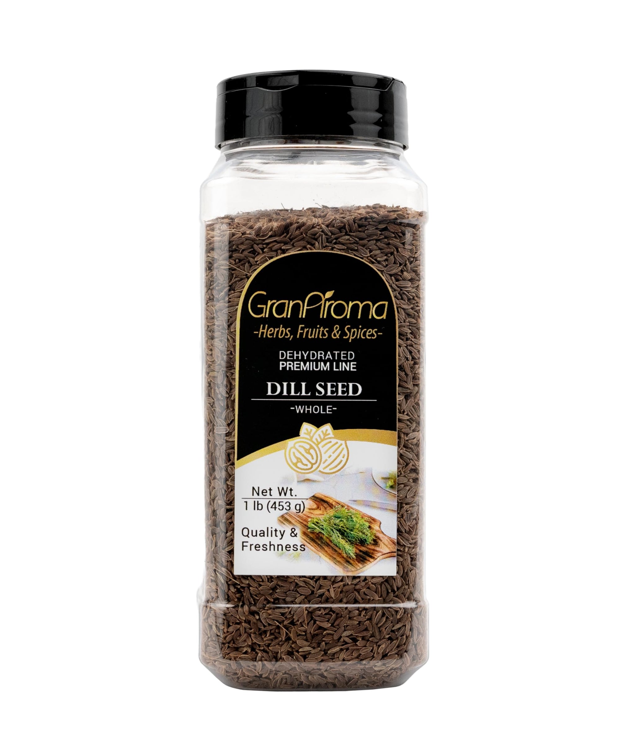 GranAroma Whole Dill Seeds, Bright Flavor, Pickling & Brining, Versatile Ingredient (1 Pound)