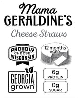 Mama Geraldine's Chipotle Cheese Straws - 4.5 oz Box (1 Pack) - Spicy & Savory Baked Cheese Snacks
