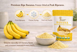 Indus Farms Freeze Dried Banana Fruit Powder | Wholesome Flavor for Smoothies, Baking, Cereals, Frostings, Energy Bars | Natural Sweetener |