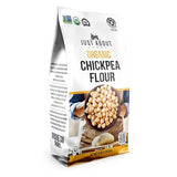 Organic Chickpea Flour 1lb (454 g) USDA Organic Gluten Free Grain free Non GMO Kosher Pack of 1 | Just About Foods