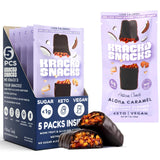 Krack’d Snacks Keto Chocolate Snack Bars - Low Carb, Vegan Chocolate with Almonds and Coconut Caramel - Gluten Free, Sugar Free (Dark Chocolate Aloha