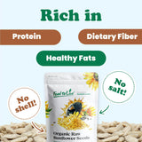 Food to Live - Organic Sunflower Seeds, 8 Ounces - Hulled, Raw, Non-GMO, Dried Kernels, Unsalted, Kosher, Vegan, Keto, Paleo, Sirtfood, Bulk