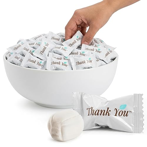 Stock Your Home Thank You Buttermints, Approx. 125 Count - Individually Wrapped Butter Mints, Soft Creamy Mint Candy, Kosher, Made in USA, Perfect