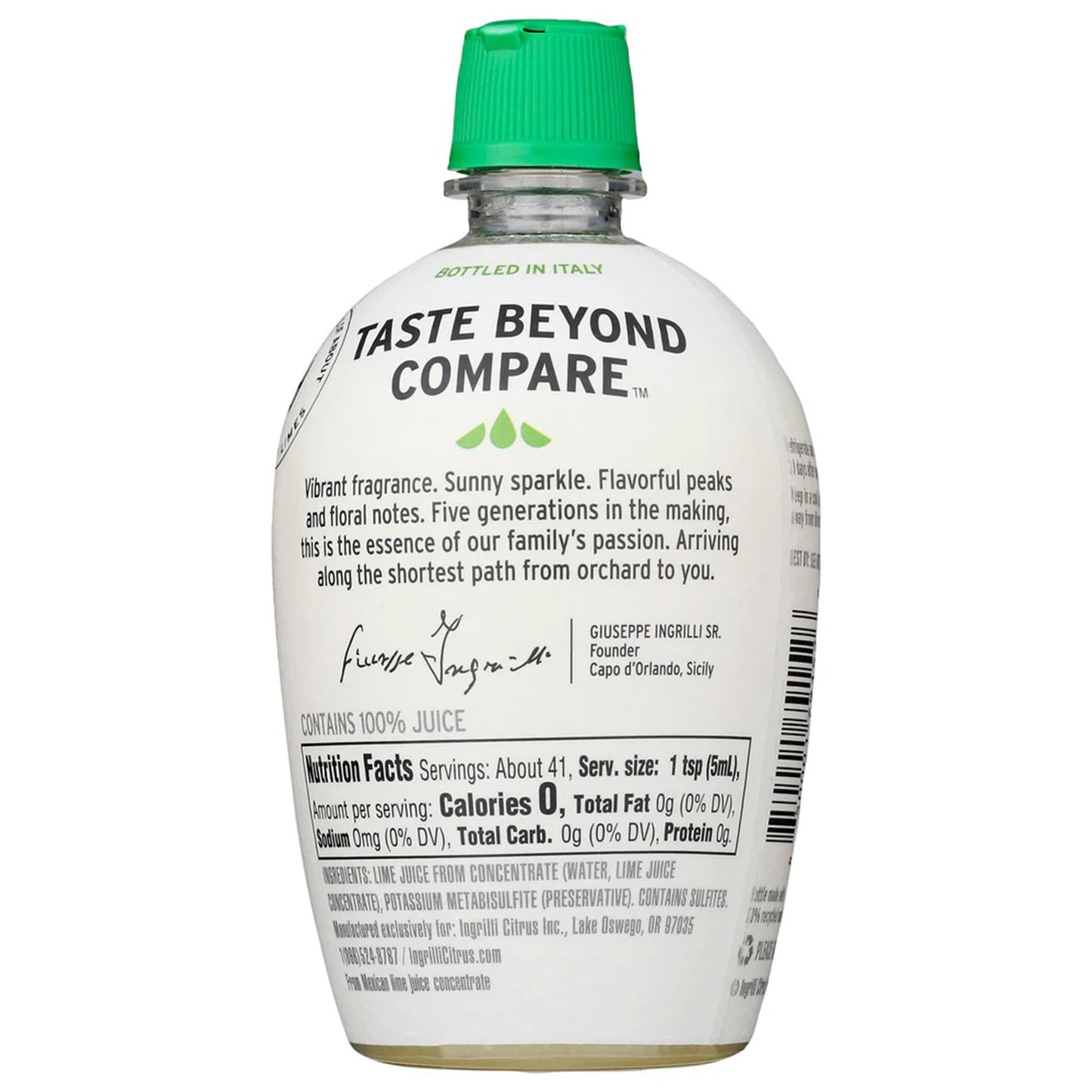 Ingrilli 100% Lime Juice from Concentrate, 7 Fl Oz Bottle (Pack of 12)