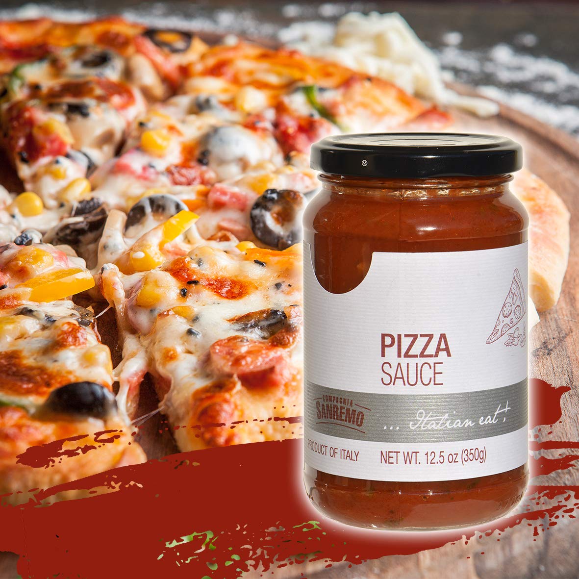 Compagnia Sanremo, Pizza Sauce, 12.5 oz, (Pack of 2)