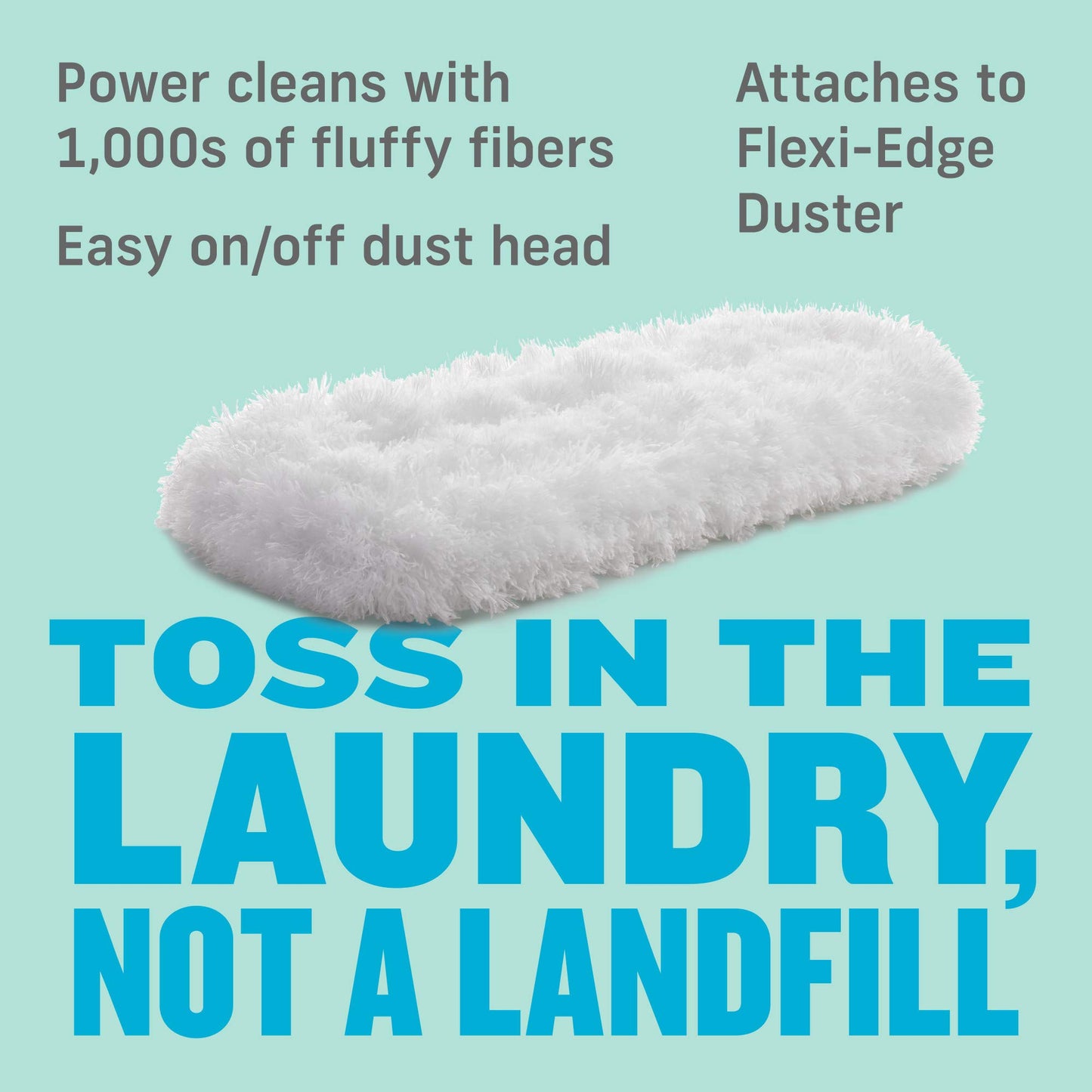 E-Cloth Flexi-Edge Floor & Wall Duster Head, Reusable Dusting Mop for Floor Cleaning, Floor Cleaner Ideal for Harword, Tile, Laminate and Other Hard