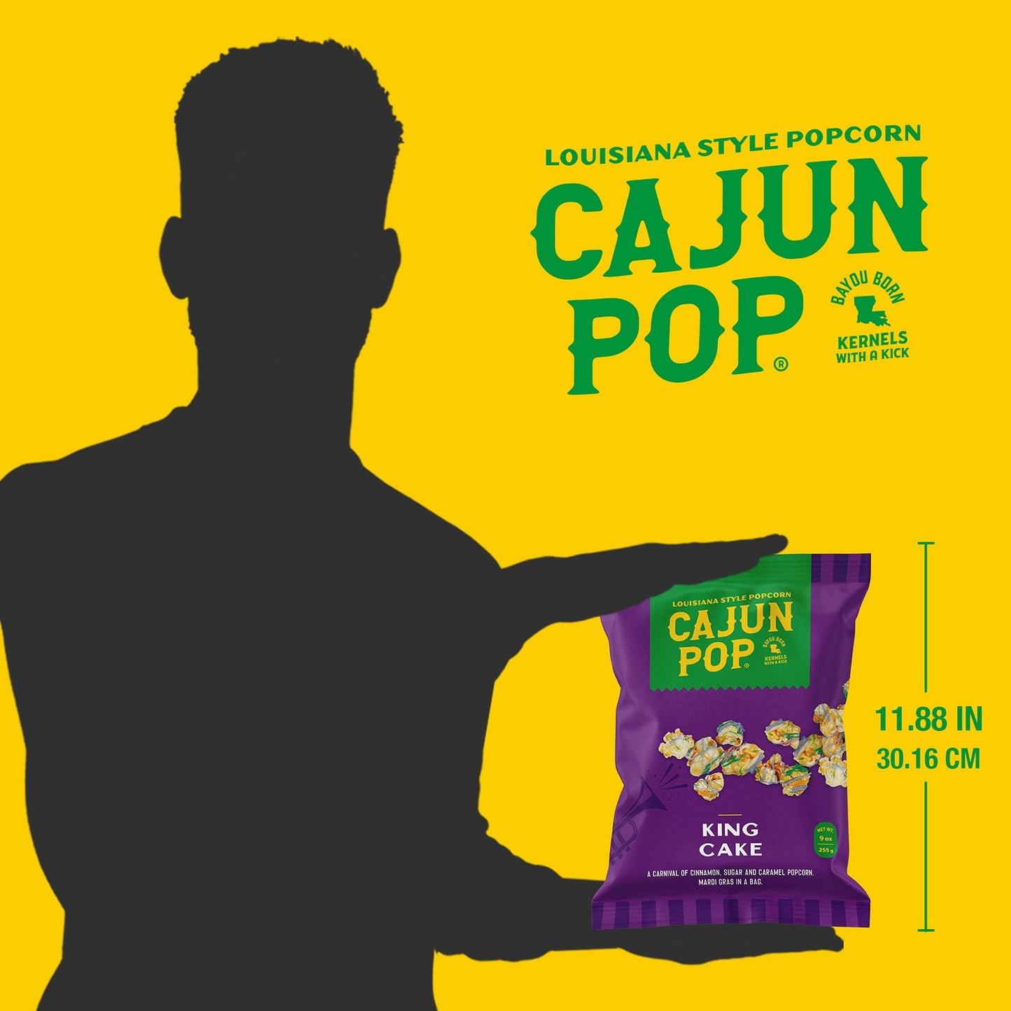 Cajun Pop Gourmet Popcorn Flavored Popcorn Already Popped Without Kernels Chocolate Drizzle, Birthday Popcorn & Movie Night Sweet & Spicy Snacks (King