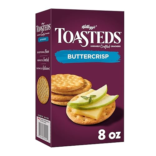 Toasteds Crackers, Lunch Snacks, Party Snacks, Classic Buttercrisp, 8oz Box (1 Box)