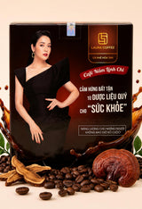 Laura Coffee Instant 3-in-1 Vietnamese Strong Coffee Mix with Cordyceps, Ganoderma, Reishi Mushroom - 10 Sachets