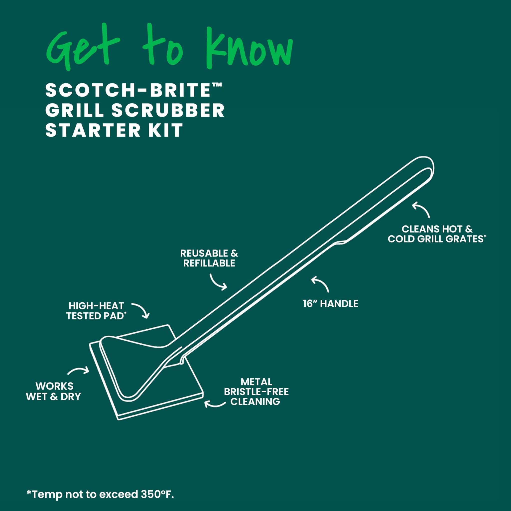 Scotch-Brite® Grill and Griddle Brush SIOC GGB-SIOC