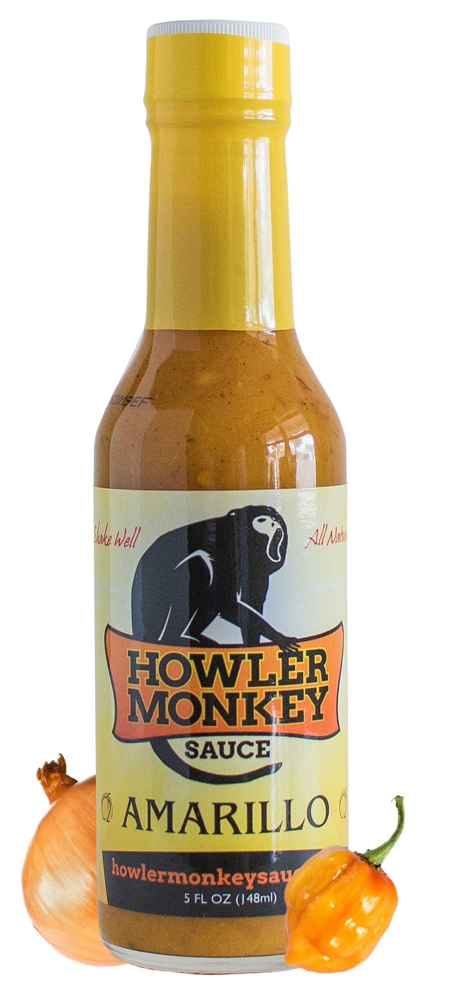 Howler Monkey Sauce - Amarillo Hot Sauce - 5 Fl Oz (Pack of 1)