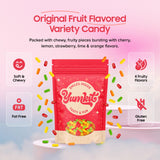Mike and Ike Candy - 2 lbs Bulk Pack | Assorted Chewy Fruit Candy Bulk | Orange, Cherry, Strawberry, Lemon & Lime Flavor | Big Bag of Sweet Treats