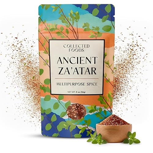 Collected Foods Premium Za’atar Spice Blend, NY Chef Crafted, Small-Batch Middle Eastern Seasoning with Sumac Spice, and Sesame Seeds, 2 oz, Vegan