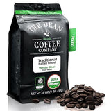 The Bean Organic Coffee Company Il Chicco (Traditional Italian Roast), Dark Roast, Whole Bean Coffee, 16-Ounce Bag