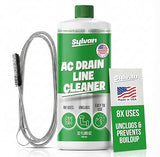 Sylvan Hills AC Drain Line Cleaner | Free Drain Brush | 32 Oz | 12 Month Supply | US Made | Universal Compatibility | Removes Clogs and Buildup from