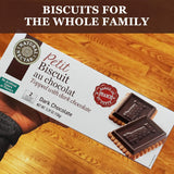 Natural Nectar Petit Biscuit Dark Chocolate 5.29 oz - Crisp European-Style Biscuits with Rich Dark Chocolate; Snack Cookies for Coffee, Tea & Dessert
