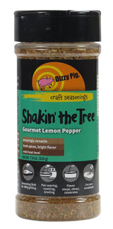 Dizzy Pig Shakin' the Tree Gourmet Lemon Pepper Seasoning Rub (8oz Shaker) - Seasons 30+lbs of Food - Hand Made in the USA - MSG Free, Gluten Free