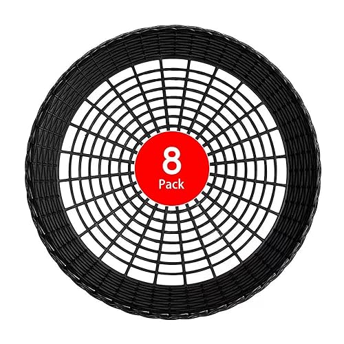 EBIGIC Paper Plate Holders, 8/12/24 Packs 9/10 Inch paper plate holders reusable Black Plastic Heavy Duty supports for Picnic Party Dinner