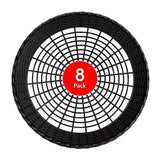 EBIGIC Paper Plate Holders, 8/12/24 Packs 9/10 Inch paper plate holders reusable Black Plastic Heavy Duty supports for Picnic Party Dinner