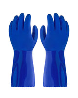 kitchen-star Ultimate Rubber Household PVC Gloves with Comfortable Cotton Lining, Anti-Slip surface, Kitchen Dishwashing, Extra Thickness, Kitchen