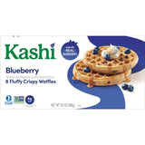 Kashi Frozen Waffles, Vegan, Frozen Breakfast for Kids, Blueberry, 10.1oz Box (8 Waffles)
